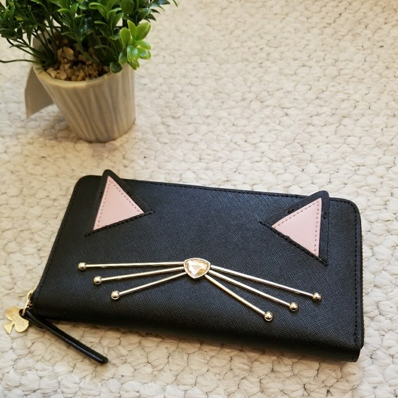 Kate Spade Neda Cat Jazz Things Zip Wallet - Picture 2 of 7